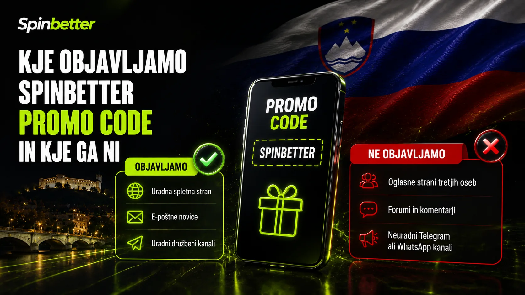 SpinBetter promo code: kje ga dobite in kam ga vpišete